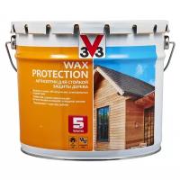 V33 Антисептик для дерева с добавлением воска WAX PROTECTION (9 л Белый )