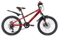 Велосипед NOVATRACK 20" EXTREME,красный, сталь, 6 скоростей, Shimano TY21/Microshift TS38