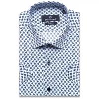 Рубашка Poggino 7002-37 цвет бело синий размер 54 RU / XXL (45-46 cm.)