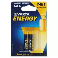 Батарейка щелочная Varta LR03 (AAA) Energy 1.5В блистер 2шт (4103 213 412)