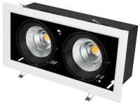 Светильник CL-KARDAN-S375x190-2x25W White6000 (WH-BK, 30 deg) (Arlight, IP20 Металл, 3 года)