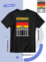 Футболка SMAIL-P флаг Германии-Germany и достопримечательность, размер 3XS, черный
