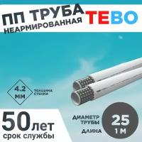 Полипропиленовая Труба армированная алюминием 25х4,2 Master Pipe L1M TEBO