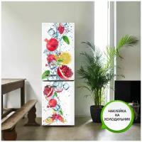 Интерьерная наклейка на холодильник Яркий гранат / Наклейка на мебель / Наклейка для декора