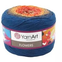 Пряжа YarnArt Flowers, 55 % хлопок, 45 % акрил, 250 г, 1000 м, 1 шт., 258 1000 м