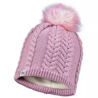 Шапка вязаная с флисом детская Buff Hat Knitted Polar Nina Lilac Sand