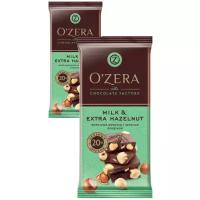 «OZera», шоколад молочный с цельным фундуком Milk & Extra Hazelnut, 2 упаковки по 90 г