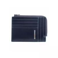 Кредитница PIQUADRO PU1243B2R/BLU2, гладкая, глянцевая, синий