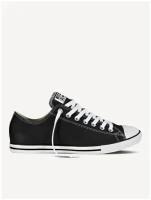 Кожаные кеды Converse (конверс) Chuck Taylor All Star Lean 144649 чёрные (36)