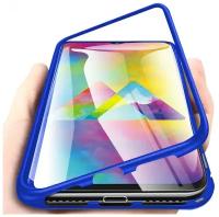 Чехол-бампер MyPads для Samsung Galaxy S8 SM-G9500 магнитный из закаленного стекла и металла с двухсторонней прозрачной крышкой металлический защ