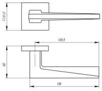 Ручка раздельная MORI USS SN-3, матовый никель