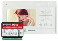 Видеодомофон для квартиры с подключением к подъездному домофону Tantos LILU + МСК