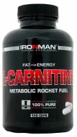 L-Карнитин IRONMAN L-Carnitine, 150 капсул / Жиросжигатель для похудения женщин и мужчин
