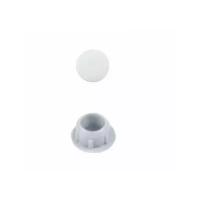 Пластиковая заглушка под отверстие диаметром 12 мм, белого цвета, с диаметром шляпки 15мм (30шт)