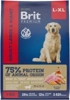 Brit Premium Adult L + XL 3 кг Курица (д/крупных пор. от 1-7 лет) сухой д/собак Срок 5.06.2024г