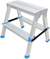 Стремянка LadderBel 2 ступени двухстороняя Aluminum STR2-AL-2