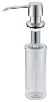 Дозатор жидкого мыла ZorG Sanitary ZR-20 STEEL, сатин никель матовый, диспенсер для кухни, комплект с колбой