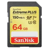 Карта памяти 64Gb - SanDisk Extreme Plus - Secure Digital XC Class 10 UHS-I SDSDXW6-064G-GNCIN (Оригинальная