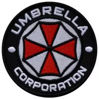 Нашивка (шеврон, патч) на липучке, Стежкофф, "Umbrella corporation ", черный кант, 8,5 см, 1 штука