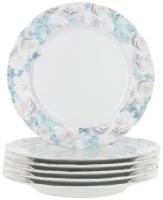 Набор тарелок десертных Thun "Роза" декор "Голубая роза" 19 см, 6 шт