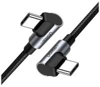 Кабель угловой UGREEN US323 (70531) Angled USB-C Cable Aluminum Case with Braided. Длина: 2м. Цвет: черный