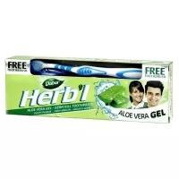 Зубная паста гелевая Алоэ вера (Aloe Vera Toothpaste) Dabur, 150 г + зубная щётка