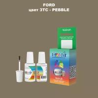 Краска для сколов во флаконе с кисточкой COLOR1 для FORD, цвет 3TC - PEBBLE