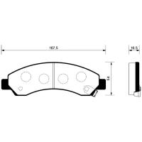 Дисковые тормозные колодки передние SANGSIN BRAKE SP2088 (4 шт.)