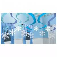 Новогодняя декорация: Декорация на Новый год "Подвесные снежинки (8911)