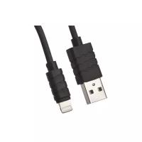 Кабель Liberty Project USB - Lightning с узором на штекере (европакет), 1 м, черный