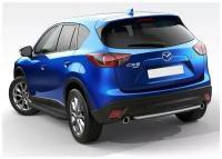 Пороги алюминиевые с площадкой "Premium-Black" (арт. A173ALB.3801.3) MAZDA CX-5 2011-2015-2017