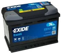 Exide Eb741 Excell_аккумуляторная Батарея! 19.5/17.9 Рус 74ah 680a 278/175/190 EXIDE арт. EB741