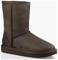 Угги UGG Classic Short Leather 1016559_BWST зимние кожаные коричневые (37)