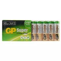 Батарейка алкалиновая GP Super, AA, LR6-40S, 1.5В, спайка, 40 шт