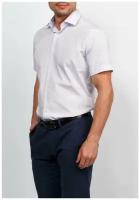 Рубашка мужская короткий рукав GREG 714/109/732/Z/1, Полуприталенный силуэт / Regular fit, цвет Сиреневый, рост 174-184, размер ворота 39