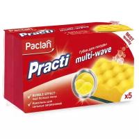 Paclan Practi Multi-Wave Губки для мытья посуды 5 шт