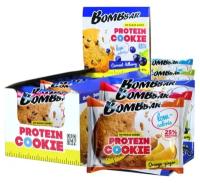 Низкокалорийное протеиновое печенье Bombbar Protein Cookie без сахара "Ассорти", 7 вкусов, 12шт х 40г