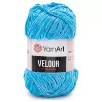 Пряжа YarnArt Velour бирюзовый (850), 100%микрополиэстер, 170м, 100г, 1шт