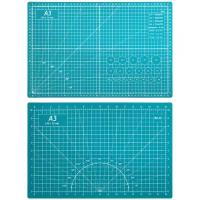 Коврик для макетирования и резки 45x30см A3 двусторонний с разметкой. ПВХ с самовосстанавливающимся покрытием. Цвет зеленый