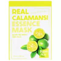 Маска для лица тканевая с экстрактом каламанси Real calamansi essence mask FarmStay