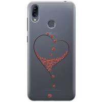 Ультратонкий силиконовый чехол-накладка Transparent для Asus Zenfone Max (M2) ZB633KL с 3D принтом "Little hearts"