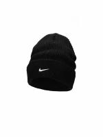 Шапка Nike Peak Tall Cuff Swoosh Beanie black