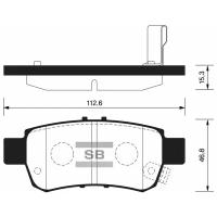 Sangsin колодки тормозные задние sp1428 sp1428