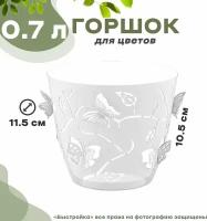 Горшок для цветов Plast Team Butterflies для орхидей (прозрачный, круглый), 0,7 л PT101710000