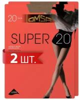 Колготки Omsa Super, 20 den, 2 шт., размер 3/M, бежевый