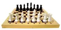 Шахматы гроссмейстерские пластиковые, с деревянной доской 420х210 мм, клетка 45 мм, 02-116