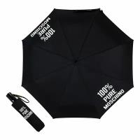 Зонт складной Moschino 8592-OCA Slogan Black