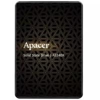 SSD Apacer PANTHER AS340 (AP120GAS340XC-1) 120Gb SATA 2.5" 7mm, R550/W520 Mb/s, IOPS 80K, MTBF 1,5M, 3D NAND, Retail