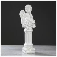 Статуэтка "Ангел на колонне №2" огромный, белый, 52см 5008948