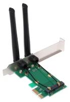 Wi-Fi сетевая карта PCI-Ex1 (2 съемные антенны)